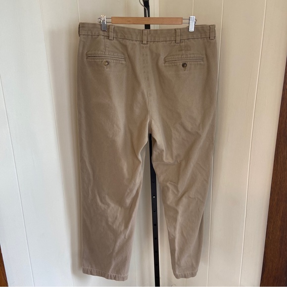Vintage Brooks Brothers 346 Tan Flat Front Chino Pants Men’s 36x30 (Tag 38x32) - Picture 2 of 6